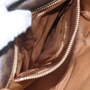 CELINE Macadam Canvas Shoulder Bag PVC Leather Brown Gold Auth SW2043-11
