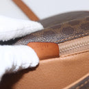 CELINE Macadam Canvas Shoulder Bag PVC Leather Brown Gold Auth SW2043-12