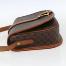 CELINE Macadam Canvas Shoulder Bag PVC Leather Brown Gold Auth SW2043-3