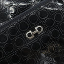 Salvatore Ferragamo Shoulder Bag Patent leather Black Silver Auth SW2048-14
