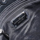 Salvatore Ferragamo Shoulder Bag Patent leather Black Silver Auth SW2048-15