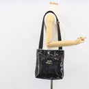 Salvatore Ferragamo Shoulder Bag Patent leather Black Silver Auth SW2048-23