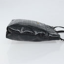 Salvatore Ferragamo Shoulder Bag Patent leather Black Silver Auth SW2048-4