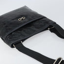 Salvatore Ferragamo Shoulder Bag Patent leather Black Silver Auth SW2048-6