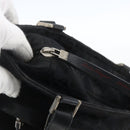 Salvatore Ferragamo Tote Bag Nylon Black Silver Auth SW2049-10