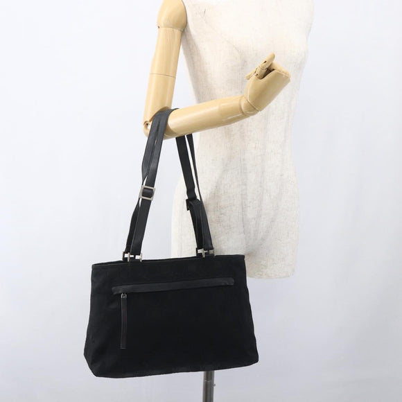 Salvatore Ferragamo Tote Bag Nylon Black Silver Auth SW2049
