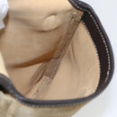 LOEWE Anagram Shoulder Bag Suede Beige Gold Auth SW2050-18