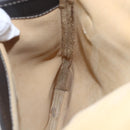 LOEWE Anagram Shoulder Bag Suede Beige Gold Auth SW2050-19