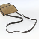 LOEWE Anagram Shoulder Bag Suede Beige Gold Auth SW2050-7