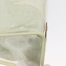 BURBERRY Hand Bag Vinyl LIme Green Silver Auth SW2051-10