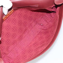 CARTIER Clutch Bag Leather Bordeaux Gold Auth SW2052-10