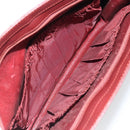 CARTIER Clutch Bag Leather Bordeaux Gold Auth SW2053-10