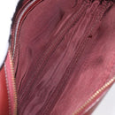 CARTIER Shoulder Bag Leather Bordeaux Gold Auth SW2054-11