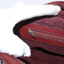 CARTIER Shoulder Bag Leather Bordeaux Gold Auth SW2054-22
