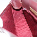 CARTIER Shoulder Bag Leather Bordeaux Gold Auth SW2055-19