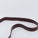 CARTIER Shoulder Bag Leather Bordeaux Gold Auth SW2055-8