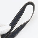 CELINE Clutch Bag Leather Navy Gold Auth SW2056-8