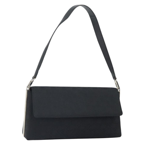 Salvatore Ferragamo Shoulder Bag Nylon Black Silver Auth SW2057