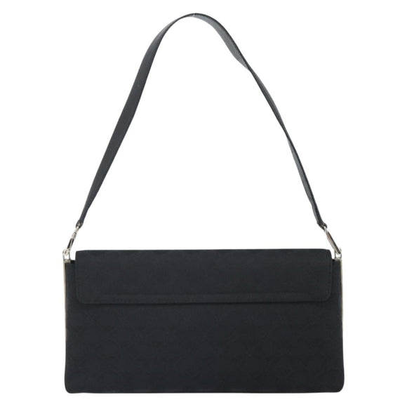 Salvatore Ferragamo Shoulder Bag Nylon Black Silver Auth SW2057