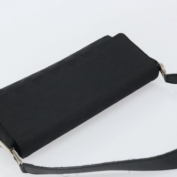 Salvatore Ferragamo Shoulder Bag Nylon Black Silver Auth SW2057