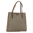 GUCCI GG Supreme Tote Bag PVC Beige Gold 40 02 998 Auth SW2059-1