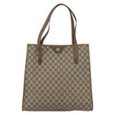 GUCCI GG Supreme Tote Bag PVC Beige Gold 40 02 998 Auth SW2059-2