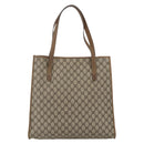GUCCI GG Supreme Tote Bag PVC Beige Gold 40 02 998 Auth SW2059-3