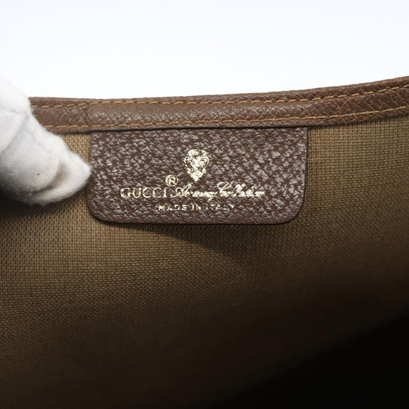 GUCCI GG Supreme Web Sherry Line Tote Bag PVC Beige 39 02 003 Auth SW2061