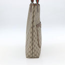GUCCI GG Supreme Web Sherry Line Tote Bag PVC Beige 39 02 003 Auth SW2061-4