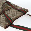 GUCCI GG Supreme Web Sherry Line Tote Bag PVC Beige 39 02 003 Auth SW2061-6