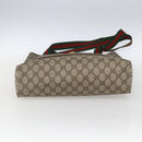 GUCCI GG Supreme Web Sherry Line Tote Bag PVC Beige 39 02 003 Auth SW2061-9