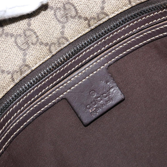 GUCCI GG Supreme Tote Bag PVC Beige 211137 Auth SW2062