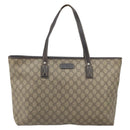 GUCCI GG Supreme Tote Bag PVC Beige 211137 Auth SW2062-13