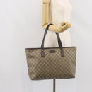 GUCCI GG Supreme Tote Bag PVC Beige 211137 Auth SW2062-23