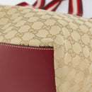 GUCCI GG Canvas Tote Bag Beige 131230 Auth SW2064-8