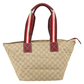 GUCCI GG Canvas Tote Bag Beige 131230 Auth SW2064 - 0