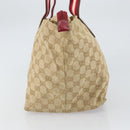 GUCCI GG Canvas Tote Bag Beige 131230 Auth SW2064-3