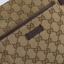 GUCCI GG Canvas Shoulder Bag Beige Silver 122793 Auth SW2065-14
