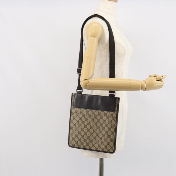 GUCCI GG Canvas Shoulder Bag Beige 27639 Auth SW2066A