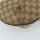 GUCCI GG Canvas Shoulder Bag Beige Gold 181092 Auth SW2067-16