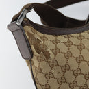 GUCCI GG Canvas Shoulder Bag Beige Gold 181092 Auth SW2067-9