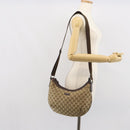 GUCCI GG Canvas Shoulder Bag Beige Gold 181092 Auth SW2067-25