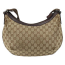 GUCCI GG Canvas Shoulder Bag Beige Gold 181092 Auth SW2067-2