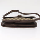 GUCCI GG Supreme Shoulder Bag PVC Beige Gold Auth SW2068-11