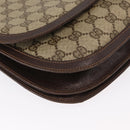 GUCCI GG Supreme Shoulder Bag PVC Beige Gold Auth SW2068-12