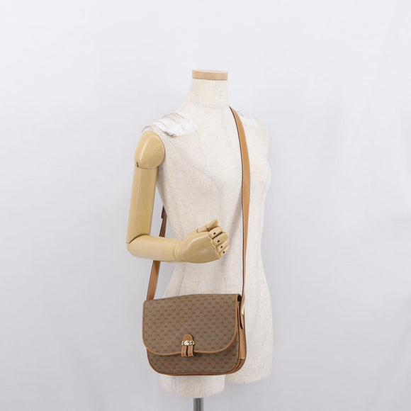 GUCCI Micro GG Supreme Shoulder Bag PVC Beige Gold 001 406 1780 Auth SW2069