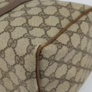 GUCCI GG Supreme Web Sherry Line Bag PVC Beige Gold 012 3842 58 Auth SW2070-10