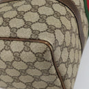 GUCCI GG Supreme Web Sherry Line Bag PVC Beige Gold 012 3842 58 Auth SW2070-11