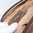 GUCCI GG Supreme Web Sherry Line Bag PVC Beige Gold 012 3842 58 Auth SW2070-22