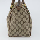 GUCCI GG Supreme Web Sherry Line Bag PVC Beige Gold 012 3842 58 Auth SW2070-4